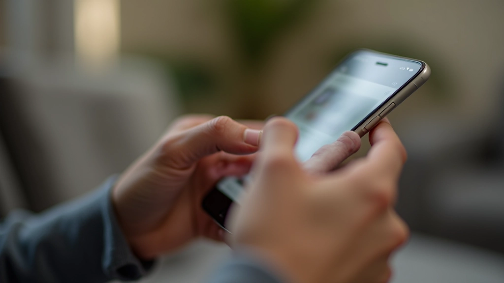 Person scrolling through social media feed on a mobile device